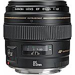 Canon EF 85mm f/1.8 USM with Free Accessory Bundle $299