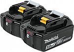 2-Pack Makita BL1850B-2 18V LXT Lithium-Ion 3.0Ah  Battery $88 (Was $159)