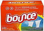 Bounce Fabric Softener Sheets, Outdoor Fresh, 240 Count $3.54