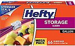 66-Count Hefty Slider Storage Gallon Bags $5.47 