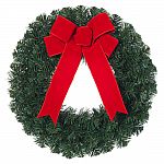 (Price error?) 6-Pack 20 in. Noble Pine Artificial Wreath with Red Bow $6.98
