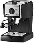 DeLonghi EC155M Manual Espresso Machine, Cappuccino Maker $60