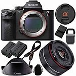 Sony Mirrorless Camera Sale: Sony a7R II and a7S II Full-frame Mirrorless Camera with Rokinon 35mm f/2.8 FE Lens $2498 and more
