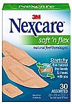 30-count Nexcare Comfort Flexible Fabric Bandage $1.88
