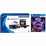 PlayStation VR 2nd Gen GranTurismo Sport Bundle + PSVR-VR Worlds $300