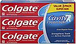 3-count Colgate Cavity Protection Toothpaste with Fluoride 8 ounce $1.60