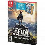 The Legend of Zelda Breath of the Wild Explorer's Edition (Nintendo Switch) $48