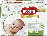 552-Count Huggies Natural Care Baby Wipes (Sensitive, Unscented) $8.55