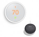 Nest White E Thermostat with Wifi compatibility + Google mini $139