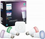 Philips Hue White and Color Ambiance A19 LED Starter Kit $140