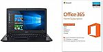 Acer Aspire E 15 E5-575-33BM 15.6" FHD Laptop  (i3-7100U 4GB 1TB) + Microsoft Office 365 $347