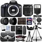 Canon Rebel T6 DSLR bundle w/ 18-55mm lens, 16gb sd card, tripod, bag and more $350