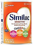 3-Pack of Similac Infant Formula 1 Month Supply $52 (Sensitive) or $58 (Advance)
