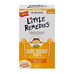 10 Ct Little Remedies Sore Throat Pops $3.31
