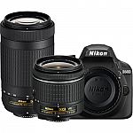 Nikon Refurbished D3400 DSLR Camera + 18-55mm VR & 70-300mm Lenses $400