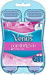 2 Count Gillette Venus Women's Comfortglide 3 Blade Disposable Razor $3.62