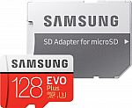 Samsung - EVO Plus 128GB microSDXC UHS-I Memory Card $39.99