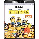 Despicable Me, Despicable Me 2, Minions (4K Ultra HD + Blu-ray + Digital HD) $9.99