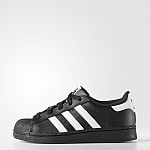 adidas Originals Superstar Shoes D70186 Kids' Black Sneakers $19.99