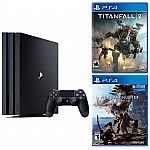 Playstation 4 Pro 1TB console + Monster Hunter : World + Titanfall 2 $399