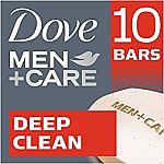10-Count Dove Men+Care Body & Face Bar (Deep Clean) $8 or Less