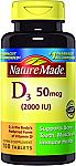 Nature Made Vitamin D3 2000 IU 100-Count Tablets $2.39 & more