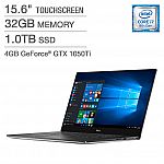 Dell 15.6" XPS 15 9570 4K Touch Laptop (i7-8750H 32GB 1TB SSD GTX 1050Ti) $1900