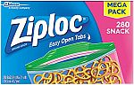 280 Count Ziploc Snack Bags $5.54