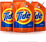 3-Pack 48oz Tide Liquid HE Laundry Detergent Pouches (Original Scent) $13.09 & More