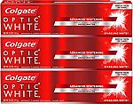 3-Ct of 5oz Colgate Optic White Whitening Sparkling Mint Toothpaste $7.31