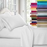 Egyptian Comfort 1800 Count 4-pc Deep Pocket Bed Sheet Set $12