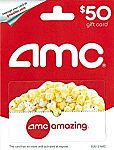 (9am) $50 AMC Theatre Gift Card $40