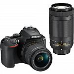 Nikon D5600 DSLR Camera with 18-55mm and 70-300mm Lenses $697