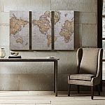 Madison Park World Map Canvas Wall Art 3-piece Set $21 (Kohl's card required)
