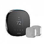 ecobee 4 Smart Thermostat with 2 Room Sensors $180