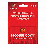  20% Off Select Gift Cards (Hotels.com, Starbucks, Dunkin Donuts, Uber and More)