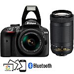 Nikon D3400 24.2MP DSLR Camera w/ 18-55mm VR Lens Kit (Refurb) $380