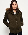 Womens Superdry Microfibre SD-Windbomber Jacket Army $48.50