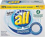 52oz All Powder Laundry Detergent (Free Clear for Sensitive Skin) $3.27
