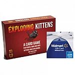 Exploding Kittens Game + $10 Walmart eGift Card for $20, Cards Against Humanity Game + $10 eGift Card for $25
