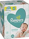 576-Count (9 Refill Packs) Pampers Sensitive Baby Wipes $12.86 or Less