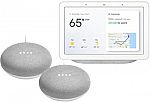 Google Home Hub + 2 Google Home Minis $130