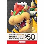 $50 Nintendo eShop Gift Card $40 (with Frys email code)