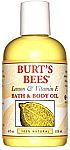 Burt's Bees 100% Natural Lemon and Vitamin E Body and Bath Oil - 4 Ounce Bottle $2.13