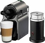 Nespresso Inissia Espresso Maker with Milk Frother $100
