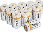 12-pack AmazonBasics D Cell Everyday Alkaline Batteries $5.12 With Subscribe