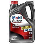 Mobil Super 5W-30 Conventional Motor Oil, 5 qt. $11