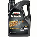 Castrol EDGE 0W-40 A3/B4 Full Synthetic Motor Oil, 5 QT $21 and more