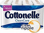 36 Family Rolls of Cottonelle CleanCare Family-Roll Toilet Paper $18