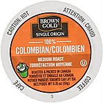 24-Count Brown Gold 100% Columbian CoffeeSingle Serve RealCups $5.85 ($0.24/Cup) and more